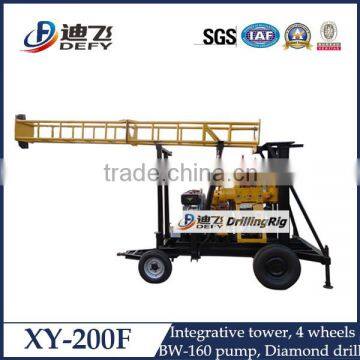 Easy Move XY-200F Hydraulic Tractor Mounted Drilling Rig with Integrated Drill Tower