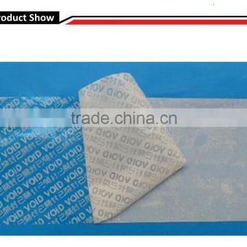 Partial transfer Security label Material void sticker