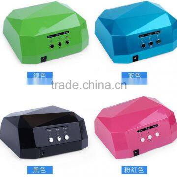 36W LED CCFL Nail Polish Timer Dryer Diamond Shape Curing Machine UV Lamp photo-3