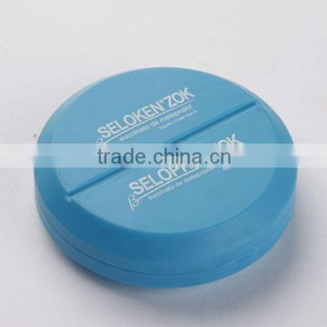 Plastic Round Medicine Pill Box With Cutter