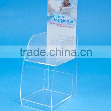 clear countertop 2 tiers leaflet holder,acrylic brochure holder,brochure display stand