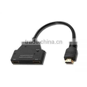 2 input 1 output hdmi switch splitter with cable