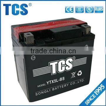 China manufactory 12v 5a mf moto battery