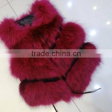 Russian Style Slim Body Raccoon Fur Short Vest