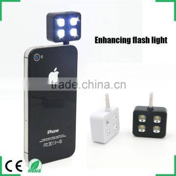 4leds selfie flash light rechargeable fill in led light smartphone photography light