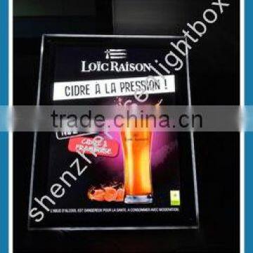 Super Ultra thin Crystal LED Light Box Display A3 Size