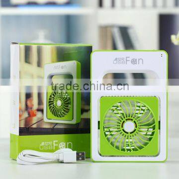 Summer Hot Sale Students Portable Mini Fan Built In Rechargeable Battery Table USB Fan photo-4