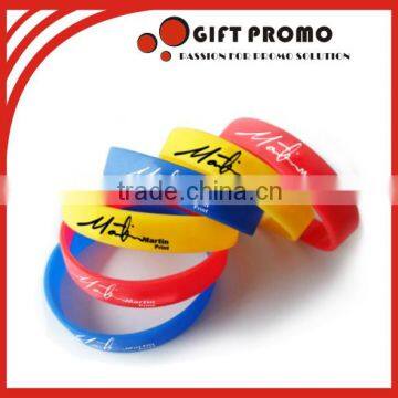 Promotional Color Filled Wrist Band Silicon Wristband