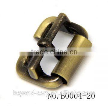 Brush Burnish Brass Old Brass Handbag Buckle With Open Ring and Roller photo-2