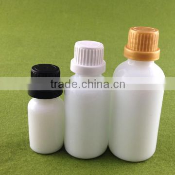 30ml white porcelain bottles for e-liquid packing with tamperproof cap glass bottle 30 ml