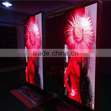 led china new product free stand/walk led advertising screen