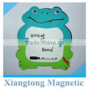 Cute Eco Friendly Green Fancy Frog Fridge Magnetic Writing Board, Magnetic Drawing Board