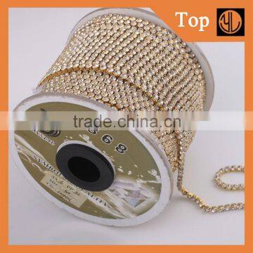 Sliver brass rhinestone cup chain roll rhinestone chain