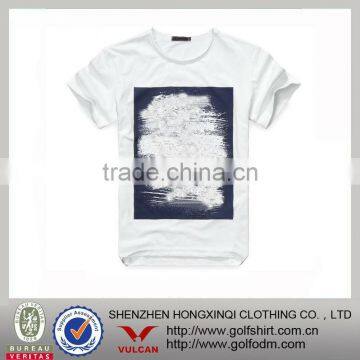 hot sales white printing t shirts high quality Unisex