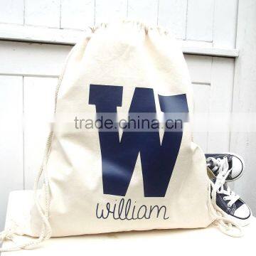 Top grade Eco friendly cotton drawstring bag ,customized logo drawstring bag shopping bag.