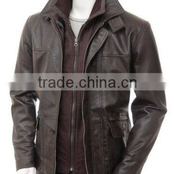 clothing manufacturers men latest design leather jacket