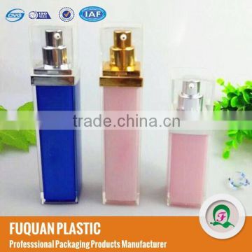 Rectangle plastic oil free facial cream airless pump bottles