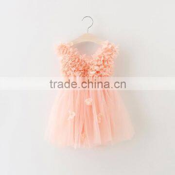 2016 hand made alibaba fashion baby girls cotton modern designs spaghetti strap dress