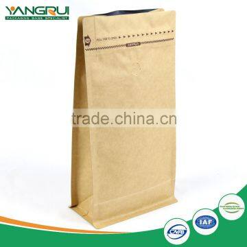 China factory Stand Up Zipper square bottom paper bag