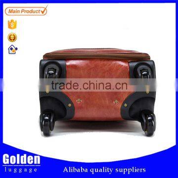 2015 Hot Selling PU Travel Luggage Spinner Trolley Luggage Bag With Removable Wheels photo-6