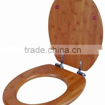 Carbonized Bamboo Toilet Seat Cover with Customized Hinges