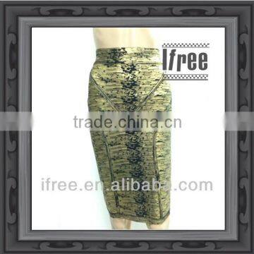 Black Gold Bodycon Tight Skirt Women Fashion 2013 Autumn