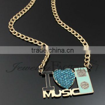 Colorful Crystal Necklace Wholesale Fashion Jewelry KSLN0001