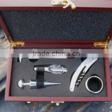 5 in 1 Corkscrew Wine Bottle Opener + Wine Stopper + Wine Pourer Set + Wine Temp Thermometer + Wine Ring photo-2