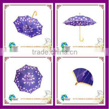 purple straight umbrella