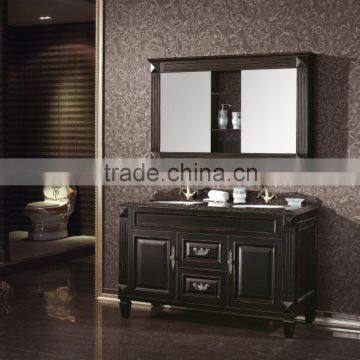 Classical Solid Wood Ceramic Under Mounted Sink Customized Bathroom Vanity