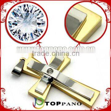Lucky Cross Pendant Jewelry IPG Gold Plating 316L Stainless Steel Pendant With Quantum Energy Pendant for Ladies photo-2
