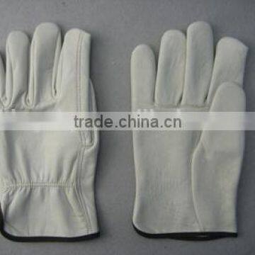 Goat Skin Leather Straight Thumb Driver Work Glove