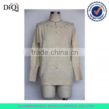 women fashion and pure sweater beaded sweater