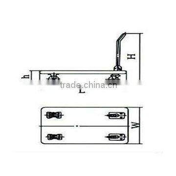 Wholesaling Heavy Duty Supermaket Hand Pull Carts Platform Carts
