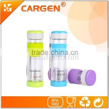 Promotional leisure glass tea infuser water bottle