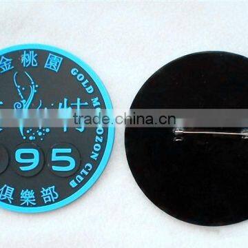 Decorative Rubber Pvc 2d 3d Brooch Pin For Dress