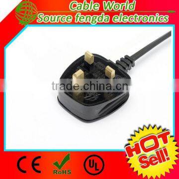 UK AC power cord BS1363, IEC C13 250V 13A