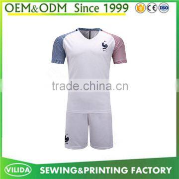 New blank soccer jersey customize personal football uniforms polyester dri fit soccer uniforms