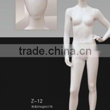 Z-12 Z-15 Z-18 bright white mannequin 178cm Full-body female mannequin in white and egg head