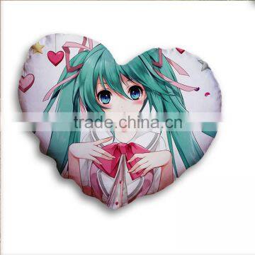 New Miku Hatsune - Vocaloid Anime Heart Shaped Stuffed Plush Japanese Throw Pillow Cover GZF536