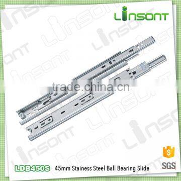 Best price 45mm stainless steel ball bearing slide rails track furniture drawer slides