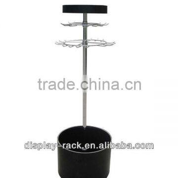 metal belt and tie dispaly rack HSX-GR0030 iron belt rack / floor belt display