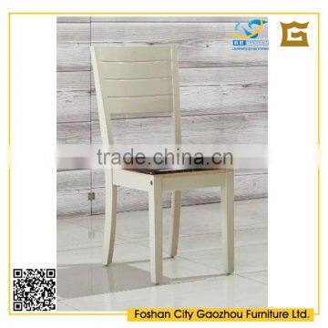 modern leather seat wooden dining chair in white high gloss design for living room furniture