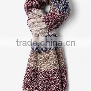 Helsinki Cool Burgundy, Tan, and Navy Blue Silk Woolen Scarfs for Girls photo-2