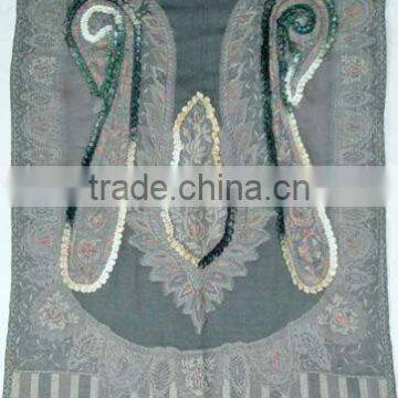 Designer Wool Embroidered Scarf