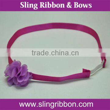 Hot Sale Chiffon Flower With Elastic Band For Gift Packaging