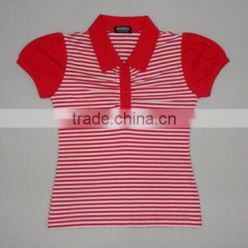 Child clothes, kid striper T-shirt, kids girl yarn dyed clothing no minimum