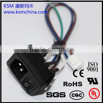 KSM cable and wire harness OEM for Power VH3.96-3P -headed cable 1 meter long three -wire power cord 3.96mm pitch cable terminal