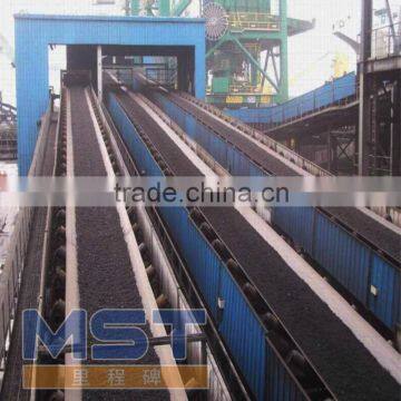 Rubber belt conveyor system