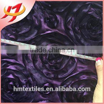 14cm Factory Direct Sale Satin Rose Embroidery Fabric photo-4